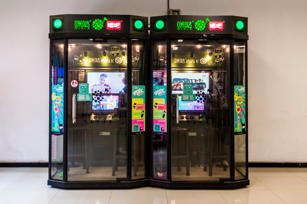 Karaoke booths are beginning to pop up all over malls in the Philippines